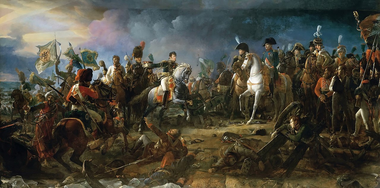 Napoléon at the Battle of Austerlitz, by François Gérard © Galerie des Batailles, Versailles 1810. Kilde: Wikipedia (OD)
